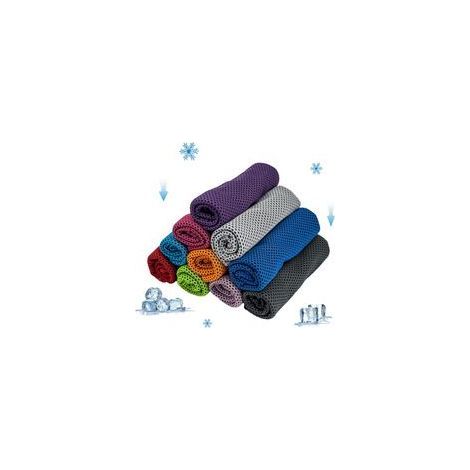 Confezione da 10 asciugamani rinfrescanti in microfibra morbidi e traspiranti per lo sport, con assorbimento del sudore. (1/5)