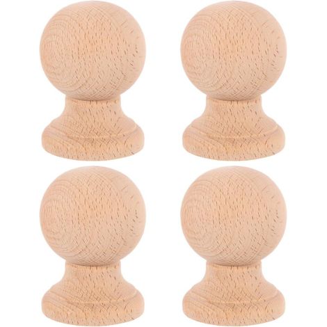 Support de Montage Détails Artisanaux Embouts en Bois Massif Décor Vintage Classique Style Romain 4pcs Couleur Kaki pour Projets de (1/5)