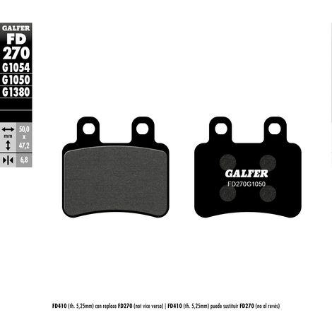Pastillas de freno semimetálicas Galfer KH350 para scooter