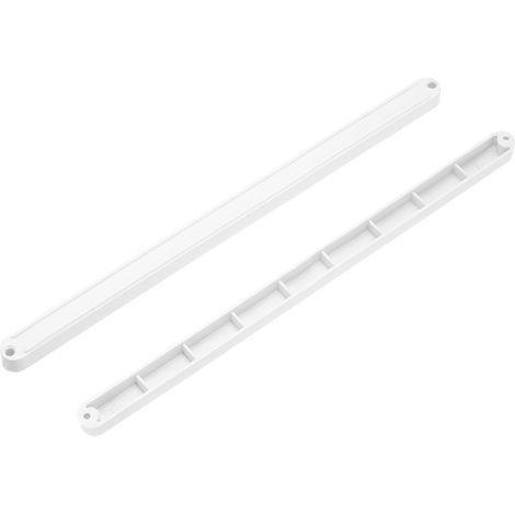 Glissières de Tiroir de 9 Pouces, 8 Rails de Guidage en Plastique Montés sur le Côté pour Armoire/Tiroir/Chevet/Table/Armoire avec Rainure de 19/32" (15 mm), Blanc (1/5)
