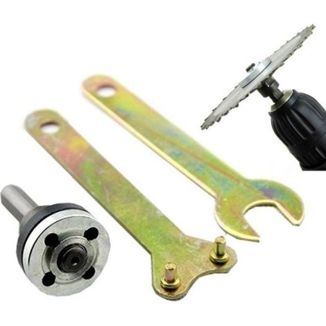 Lot de 5 tiges de connexion-Pour meuleuse d'angle variable-Outil de conversion de perceuse pour disque de polissage de roue de métal (1/4)
