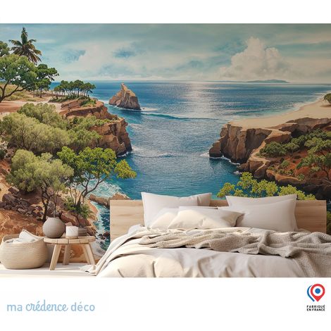 Papier peint : Carte du monde 1 - Intissé - L.300 x H.280 cm - Vert émeraude (1/3)