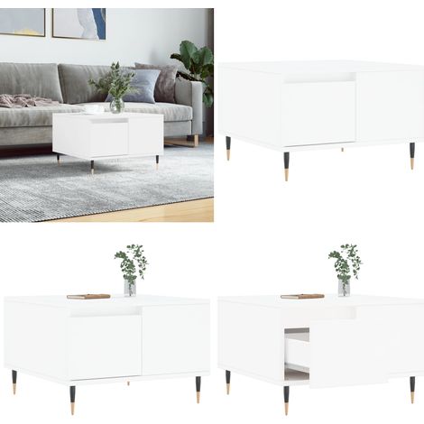 Couchtisch Weiß 55x55x36,5 cm Holzwerkstoff - Couchtisch - Wohnzimmerstil - Weißer Couchtisch - Holzwerkstoff Möbel - Sideboard - Home & Living (1/5)
