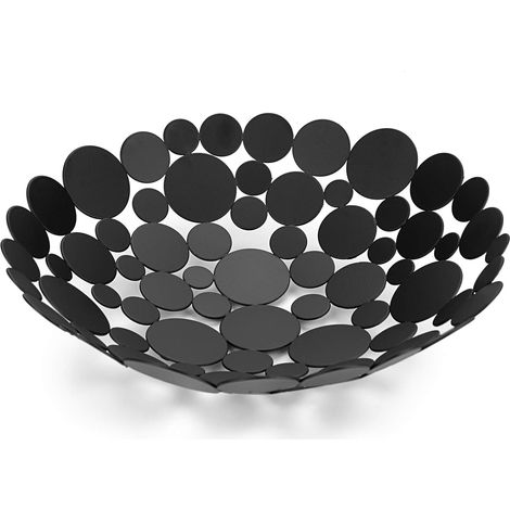 Corbeille à fruits ronde en fer noir, panier moderne pour fruits et légumes, décoration de table et cuisine