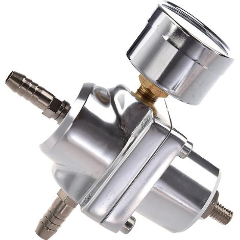 COUCOU Régulateur de pression de carburant réglable universel pour voiture avec jauge argent (1/3)