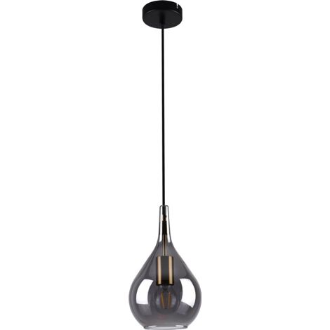 Naeve GOTA Plafonnier suspendu dôme 20 cm noir 1xE27 (1/4)