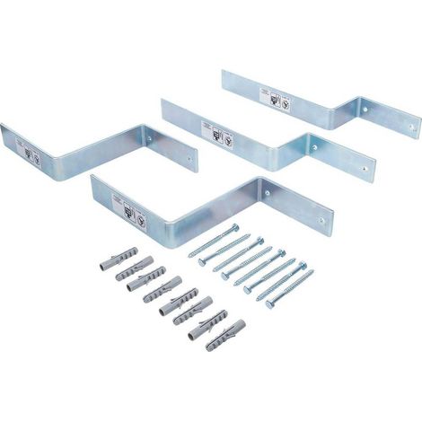 Jeu de Crochets Muraux 4 pcs - Pour Jeu de Table de Pique-Nique - Fixation Pratique et Solide, Acier - D-Work