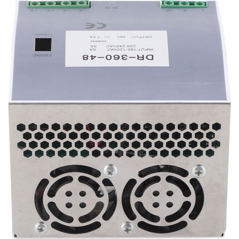 Alimentation à découpage AC/DC 360 W, entrée 100-120 V AC ou 200-240 V AC, montage sur rail DIN, sortie 48 V (1/5)