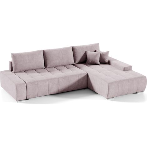 4-Sitzer-Ecksofa (gerade, umwandelbar) mit Truhe Jonas Rose