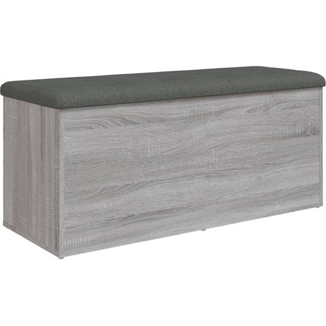 Panca portaoggetti Sonoma grigia 102 x 42 x 45 cm derivati del legno DEC024796