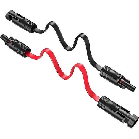 Câble d'extension pour panneau solaire 10AWG, 6 mm², plat, 41,8 m (1,37 pi), cordon photovoltaïque solaire 1500 V, câble d'extension solaire pour balcon Jakery (1/5)