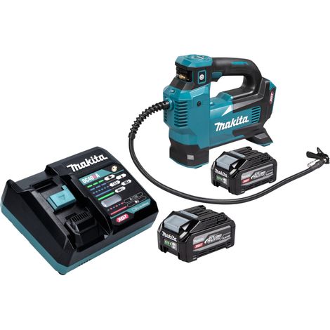 Compresor a batería Makita MP 001 GU201 de 40 V máx., 11,1 bar + 2 baterías de 4,0 Ah + cargador (1/5)