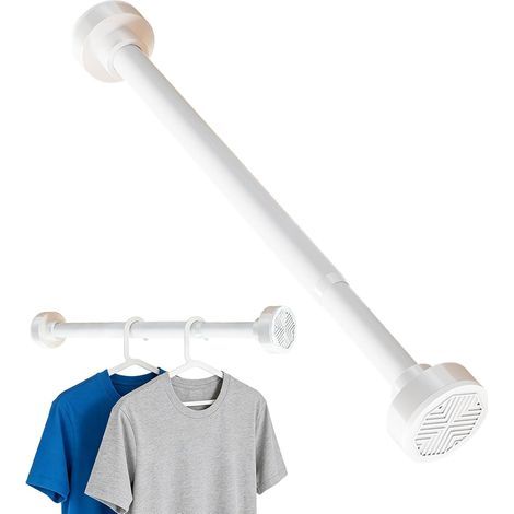 curtain rod no drill tension rod heavy duty adjustable (1/5)