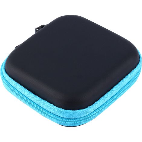 Étui pour casque filaire en polyéthylène, organisateur de casque Portable, pochette de rangement pour câble de données clés, bleu (1/5)