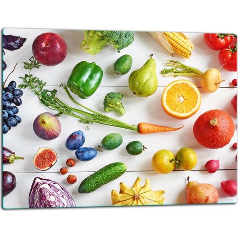 Planche à découper en verre 52x40 légumes (1/5)