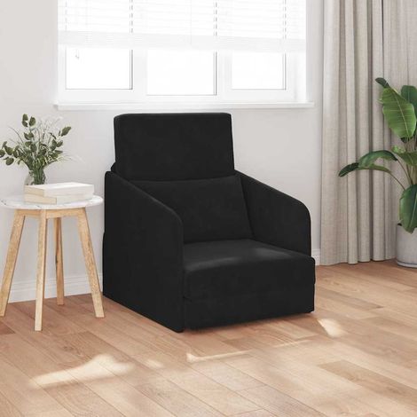 Sofá cama Negro 65 x 80 x 83 cm Terciopelo vidaXL (1/5)