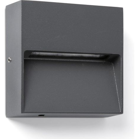 DUNE SQ Aplique cuadrado gris oscuro de 3W 4CCT