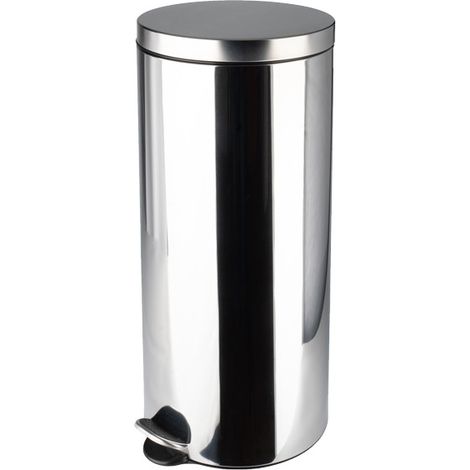 Poubelle de cuisine à pédale 30L Selekta Coloris - Inox (1/5)