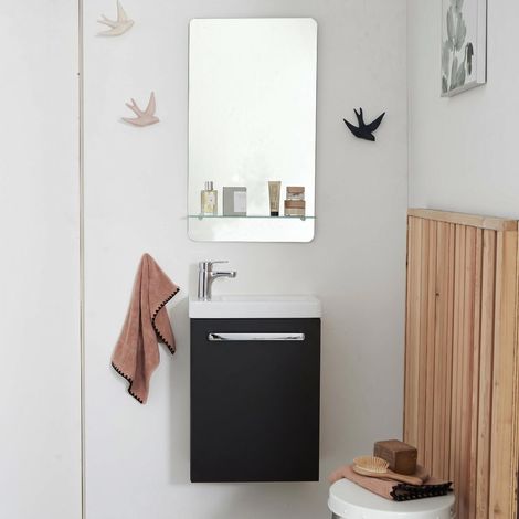 Ensemble lave-mains suspendu NEVADA avec robinet et miroir