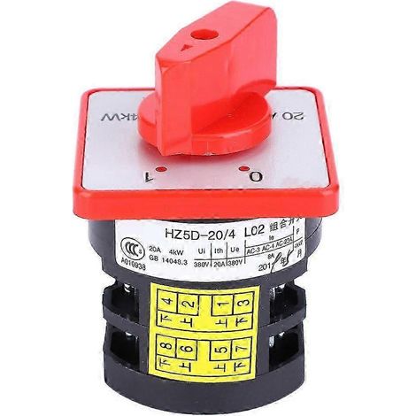 Générateur intelligent à cames, 380 V, 20 A, 4 kW, 3 positions et 6 bornes WHBYV (1/4)