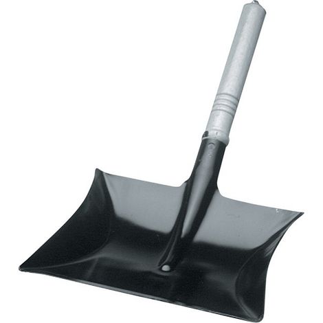 Paletta con manico in legno, tappo/anello MET laccato nero Foglio-L.220x Foglio-W.230mm