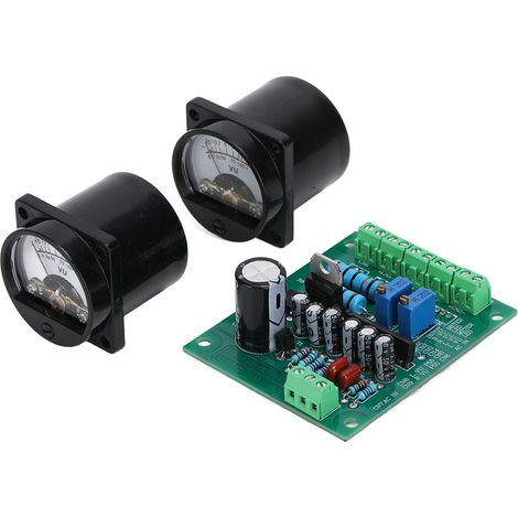 3-teiliges Set mit VU-Pegelmesser-Audiotreiberplatinenmodulen, Stummschaltfunktion und Stereo-Verstärkerplatine (DC 9–12 V) (1/5)