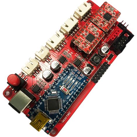 Ortviai Carte de Contrôle pour Graveur Laser DIY 2 Axes, Compatible GRBL, USB, Alimentation 12 V, pour Machine CNC et Graveuse Laser