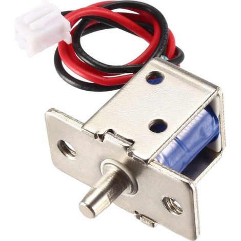 sourcing map DC 12V 0.54A 4.5mm Mini Électromagnétique Solénoïde Serrure Pousser Pull Porte (1/4)