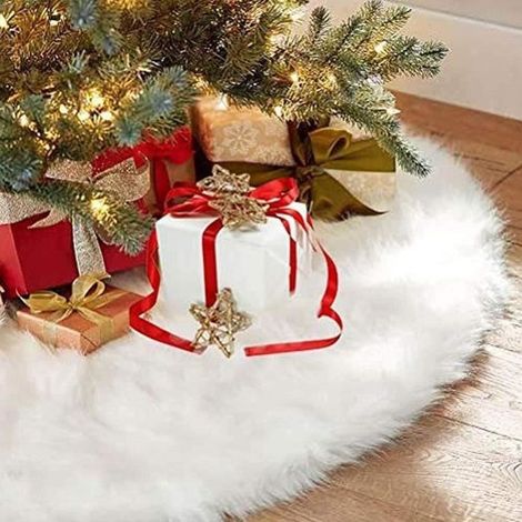 Tapis de Sapin de Noël, Couvre-pied de sapin 90cm, décorations pour Arbres de Noël, décorations de fêtes de Noël (1/4)
