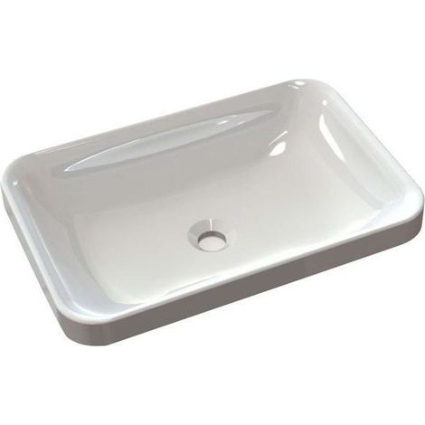 Sapho Asoffi - Lavabo à encastrer, 55x37 cm, sans trop-plein, blanc 55033 (1/5)