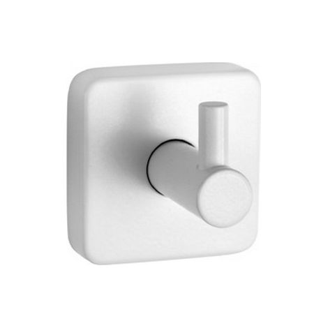 Appendino bagno design quadrato in acciaio inox bianco opaco  CLODE-B kamalu