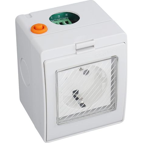 Prise intelligente WiFi, prise électrique étanche IP55 en ABS PC, contrôle à distance via APP pour salle de bain et extérieur, 100-240V, fiche allemande 16A SN55 SR (1/5)