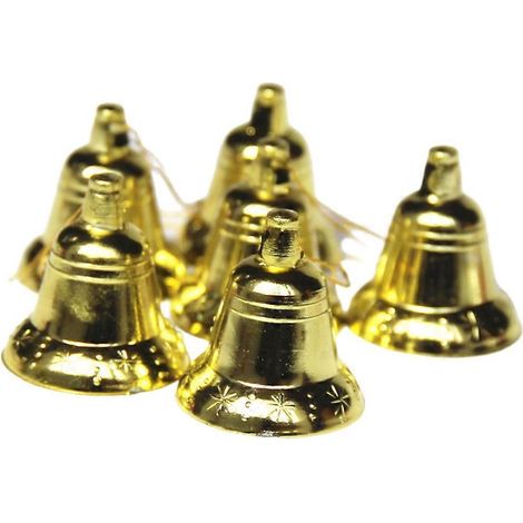 18 clochettes décoratives à suspendre, ravissantes décorations pour sapin de Noël et fêtes.-3.5X3CM-Golden