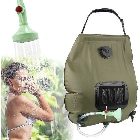 Douche solaire extérieure, sac à eau solaire de 20 litres pour camping - (1/3)