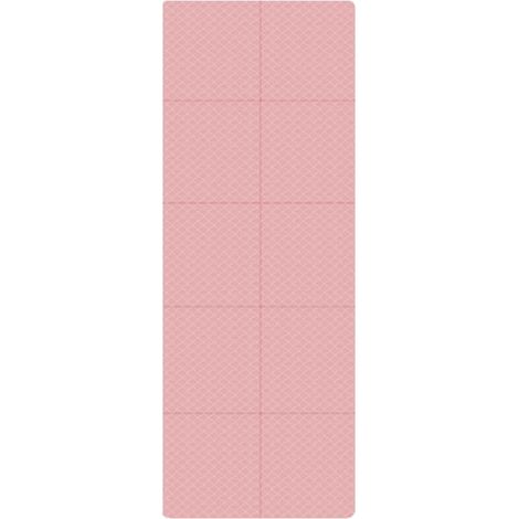 Tappetino da yoga pieghevole, tappetino per allenamento fitness, tappetino da yoga da viaggio double-face, antiscivolo, per yoga, pilates, esercizi a terra, 183 x 61 x 0,4 cm, rosa (1/5)