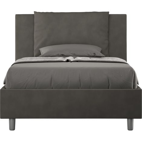 Letto 1 Piazza e Mezzo 110x190 cm con Rete Antea Grigio (1/4)