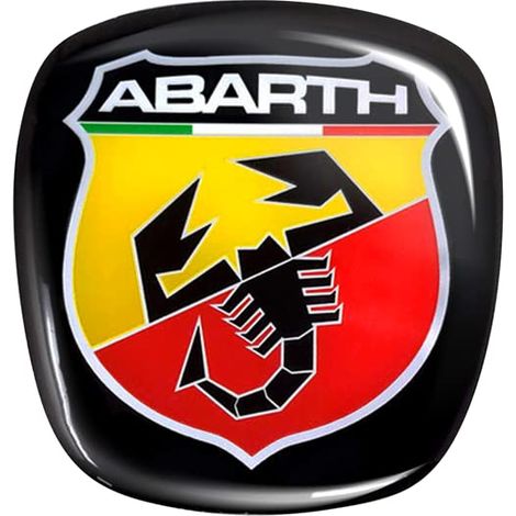 Abarth 21558 Adesivo 3D Logo Scudetto Ufficiale, 60 x 65 mm (1/2)