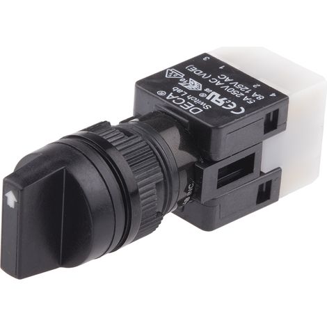 Sélecteur rotatif, 5 A @ 250 V c.a., 3 positions IP65 ( Prix pour 1 ) (1/2)