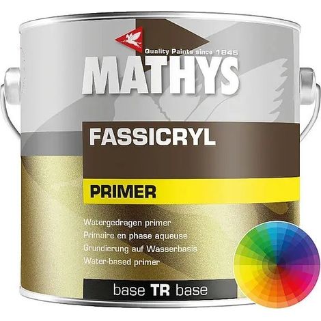 Mathys Fassicryl Primer blanc mat 1L – Primaire acrylique pour bois intérieur et extérieur
