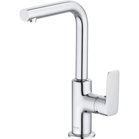 Waschtischmischer Kludi Pure & Style, Ausladung 150 mm, Schwenkauslauf, mit Zugstange, chrom - 400250575 (1/4)