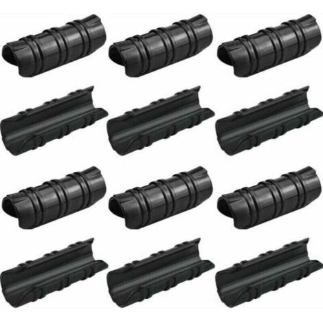 100 Pcs Greenhouse Clips 25mm Garden Greenhouse Clips High Temperature Resistance Fixing, XU, Durable Greenhouse Cover Easy to Use for Fixing Greenhouse Banner Pipe Garden Films - Black - (1/4)