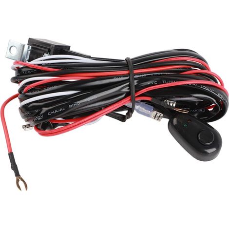 Kit de cableado para coche Yctze e interruptor de encendido para barra de luz LED. Kit de cableado para conector (para dos barras de 180 W). (1/5)