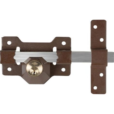 CAYS cerrojo a-1p pintado , Cerrojo A 1P de seguridad para sobreponer con accionamiento con llave por la cara exterior e interior Bombillo redondo de 45 mm de largo. Medida de (1/2)