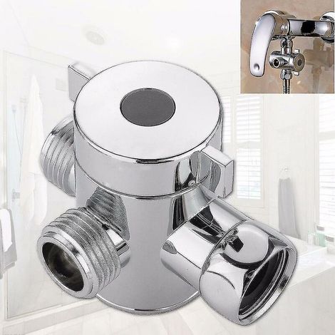 CREA 1/2 Inch Three Way T-adapter Valve For Toilet Bidet Shower Head Diverter Valve (1/4)