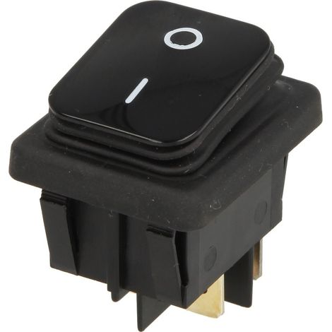 Interbär Interrupteur à bascule encastrable, noir série 3627, IP65, 0 - I