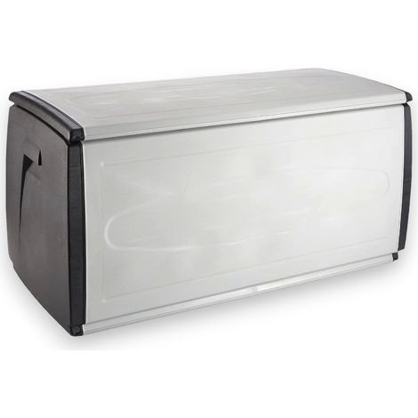 Baule in resina 120x54xh57 cm impermeabile da esterno resistente con impugnature laterali Prince Black (1/4)