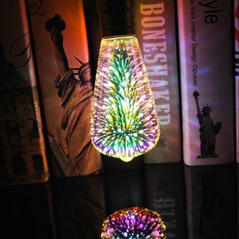 Edison Ampoule E27 LED ST64, 4W Spirale Flexible Courbé LED Filament E27 Ampoule Décorative Antique 2200K, 40W Équivalent, Pour Café, Maison, Bars et Restaurant (1/4)