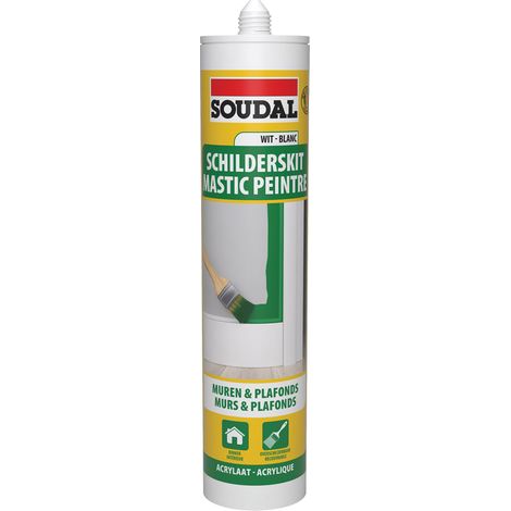 Mastic peintre - Soudal - Cartouche de 290 ml Blanc (1/3)