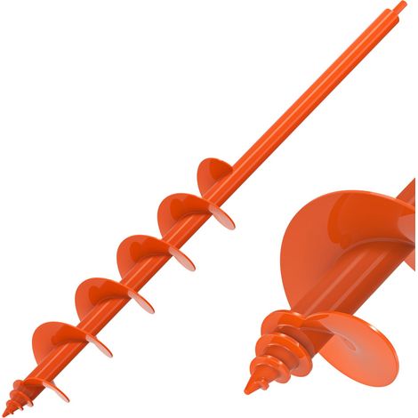 Foret tarière filetée, 8,9 x 81,3 cm, tarière de jardin avec vis autotaraudeuse et soudure renforcée, foret hélicoïdal robuste de 3 mm pour perceuse, pour bulbes, fleurs, plantes, creuseuse (1/5)