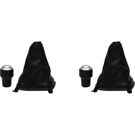 Due coperture in vera pelle per i giunti sferici della leva del cambio, per la trasmissione a 5 velocità dei modelli Toyota Tucson dal 2004 al 2009.